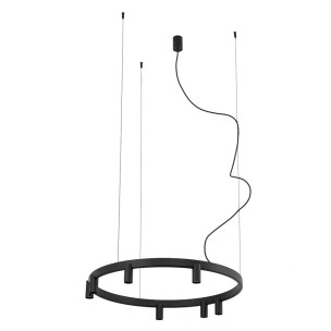 Люстра Nowodvorski 12285 Fourty Round GU10 R35+LED 7+6x10W+9W 3000K 710Lm IP20 чорна